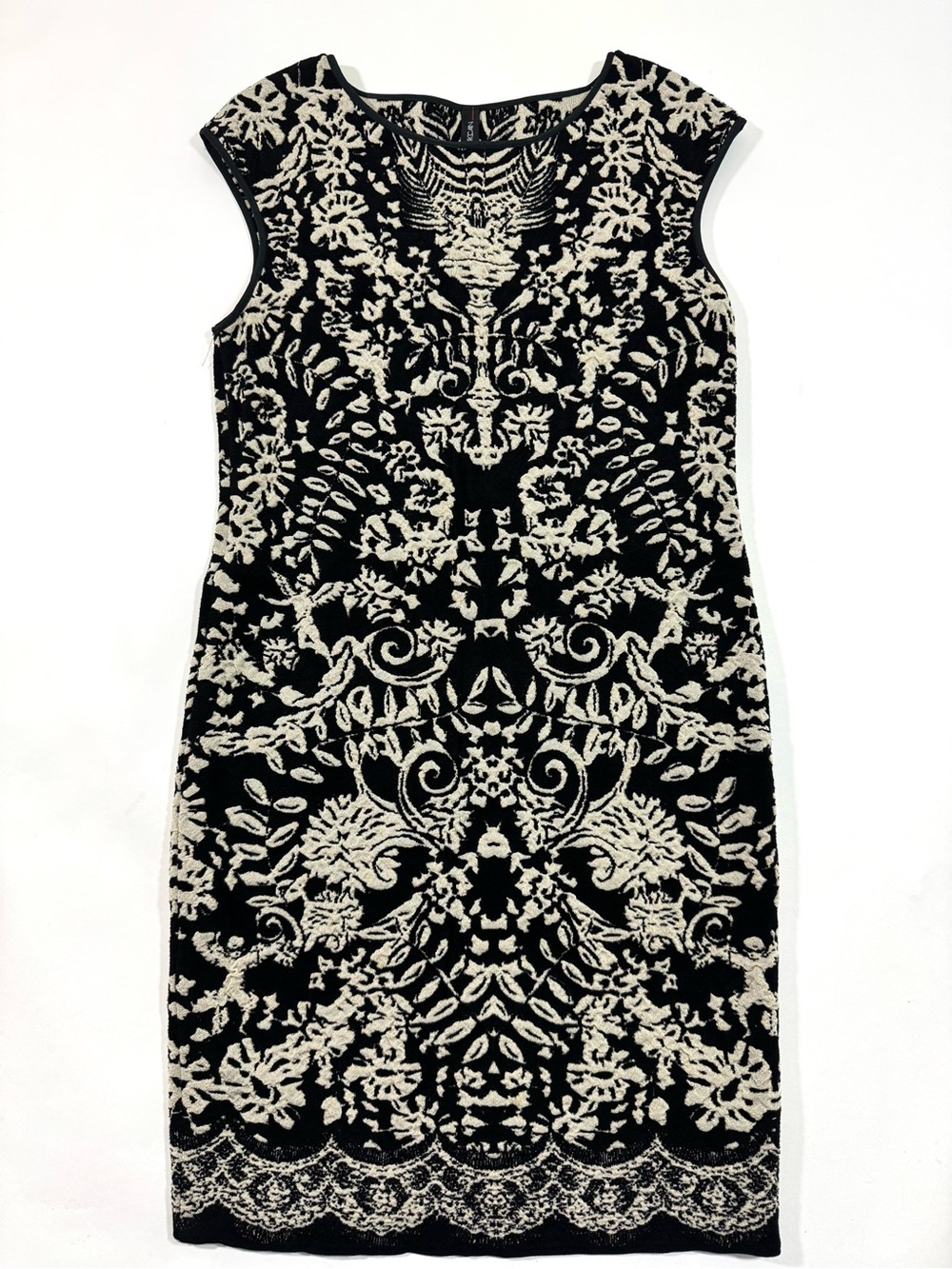 Marc Cain Damask Print Stretch Sheath Dress
